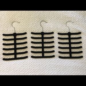 Three felt belt/scarf/tie hangers